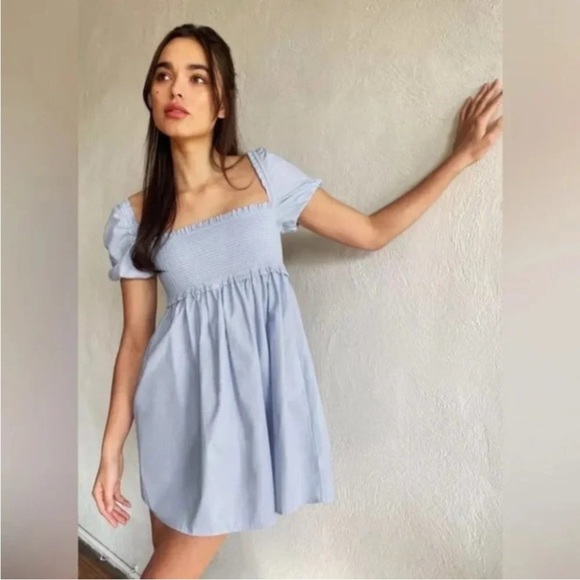 Aritzia Sunday Best Sun
Deh Hadley Babydoll Poplin
Mini Dress Blue Size Small - Picture 4 of 11
